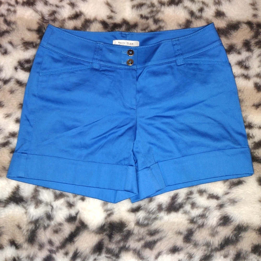 White House Black Market Blue Cuffed Shorts NWT size 00